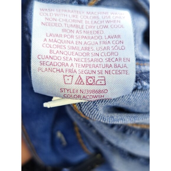 No Boundaries Mid Rise Skinny Jeans Womens 15 Acid Wash Blue (Flaw) - Picture 5 of 7